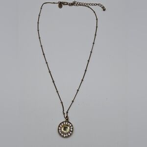 Baked Beads Rhinestone Pendant Style Necklace